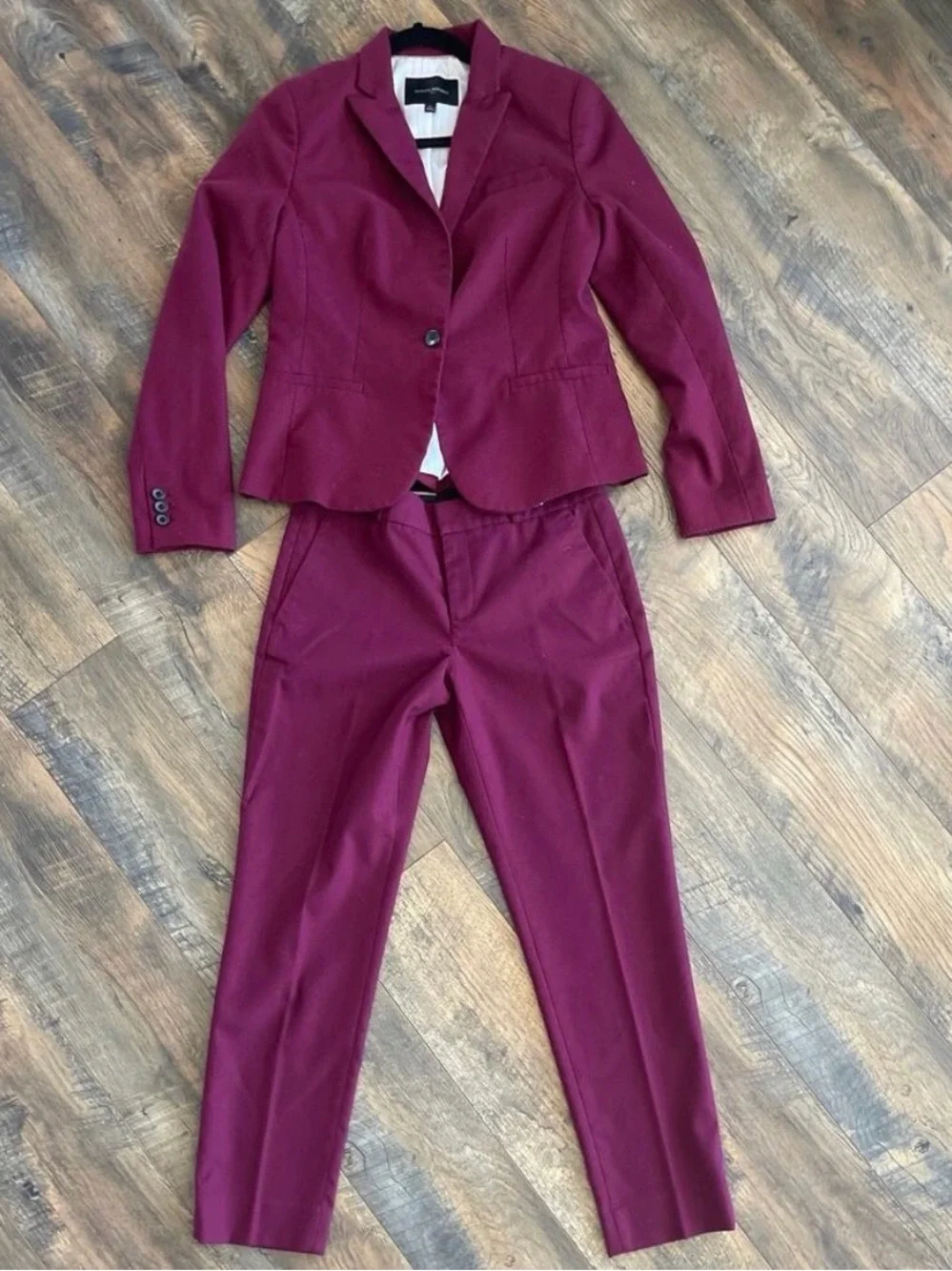 Banana Republic Red Blazer and Pants 3-Piece Suit Set